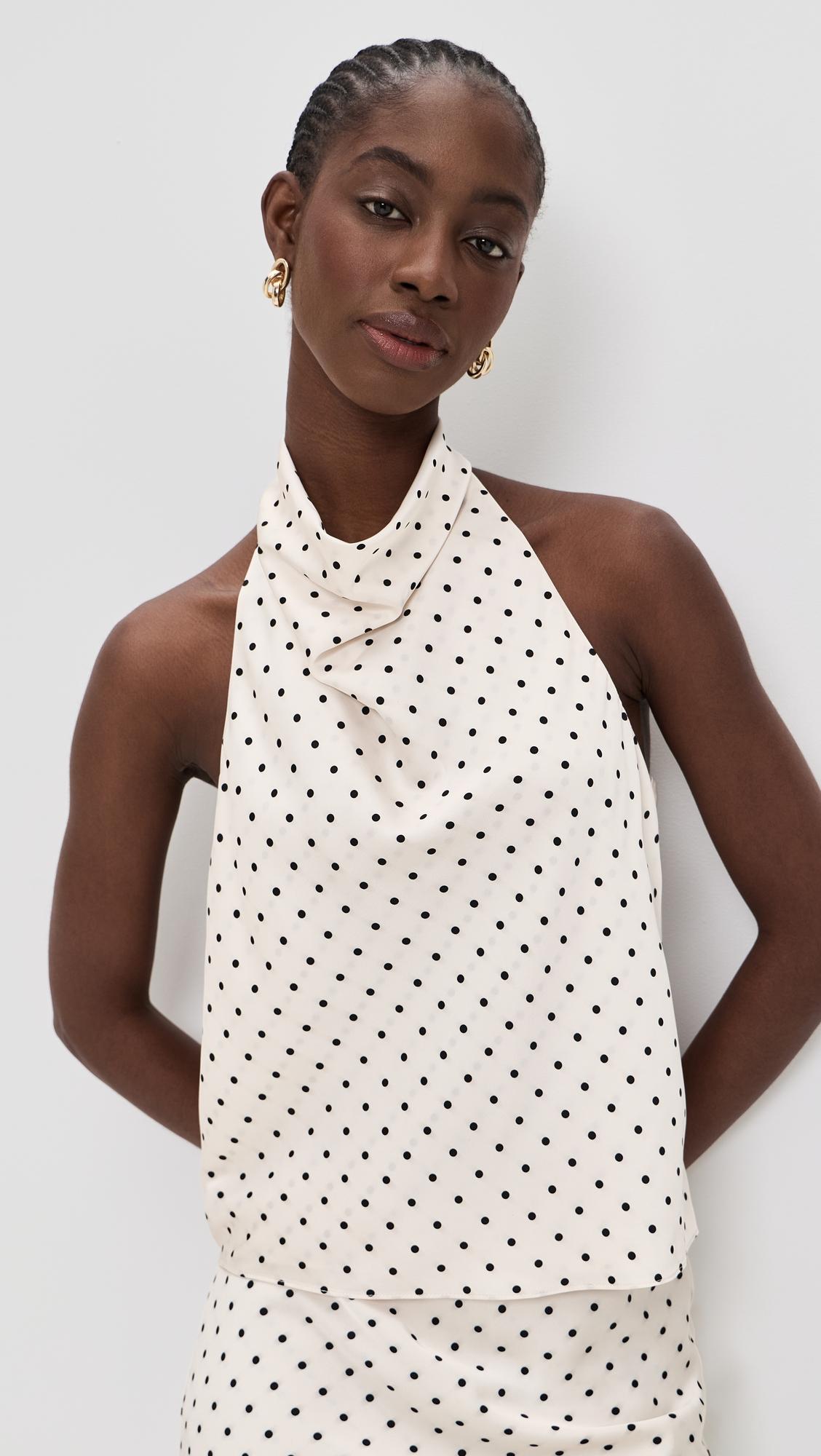 the ines draped halter top