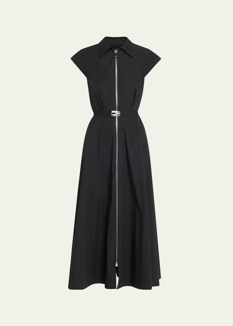 the jace zip-up belted maxi dress