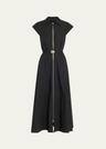 the jace zip-up belted maxi dress