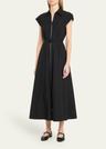 the jace zip-up belted maxi dress