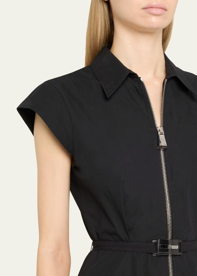 the jace zip-up belted maxi dress