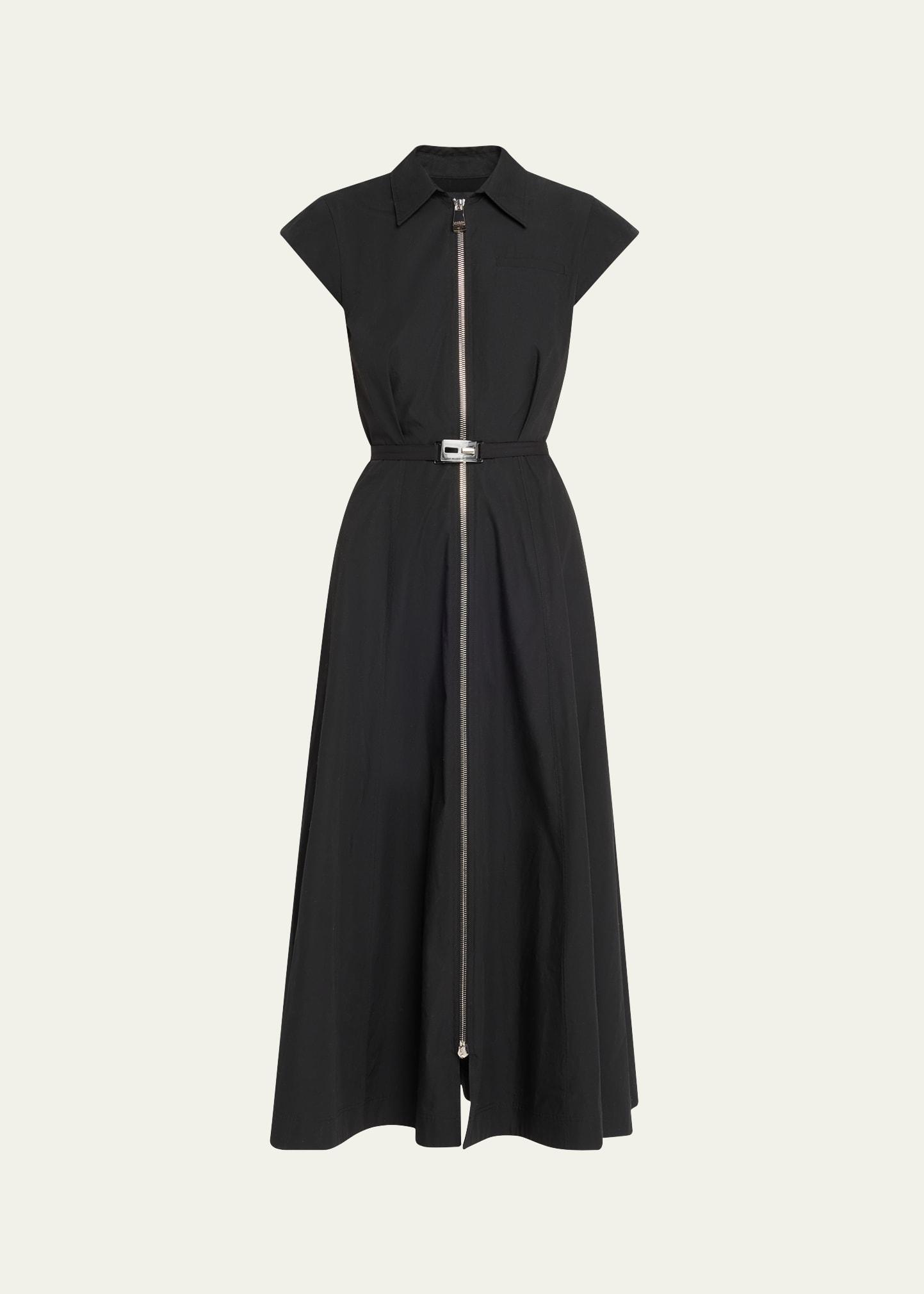 the jace zip-up belted maxi dress