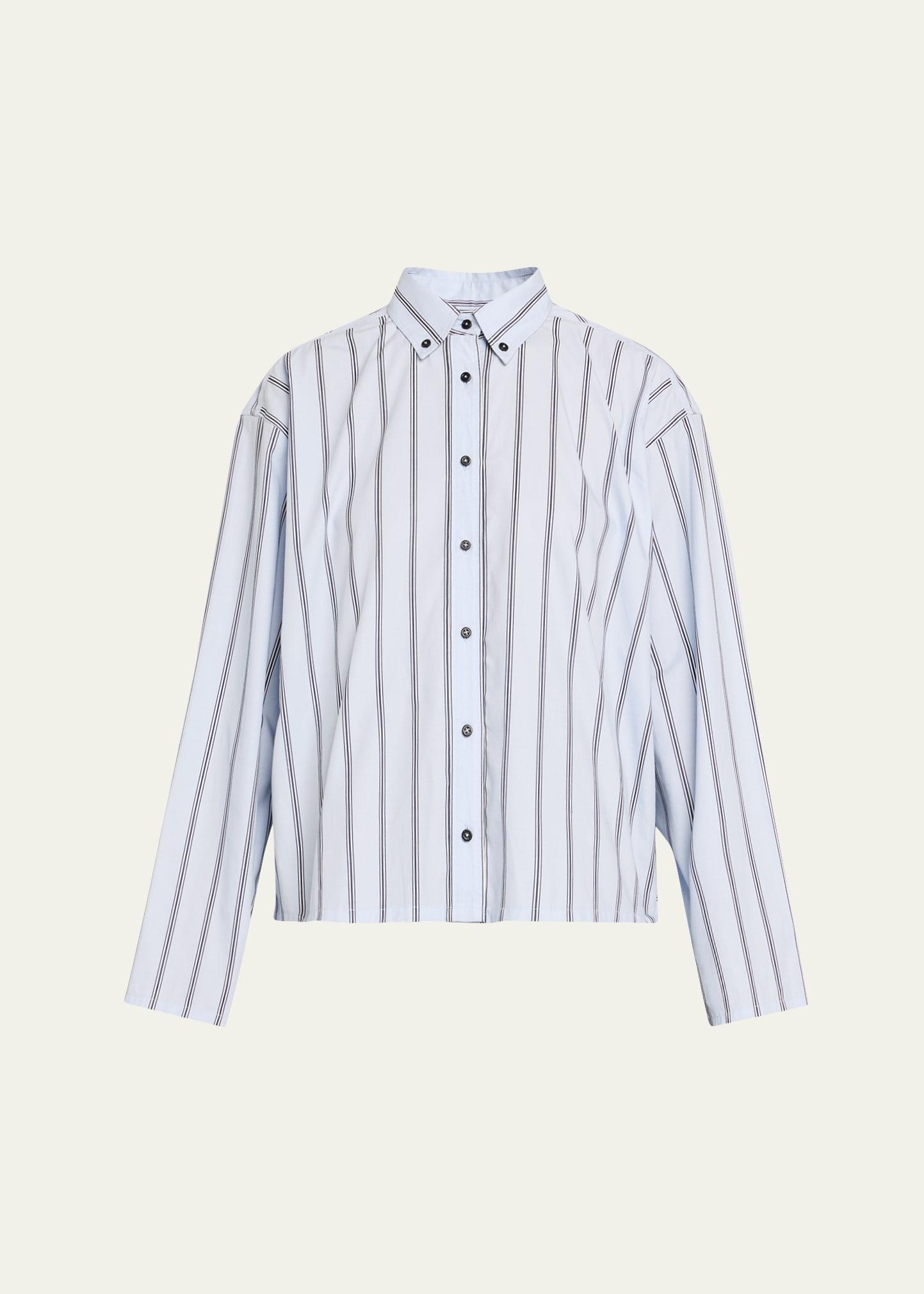 the javi boxy striped cotton shirt