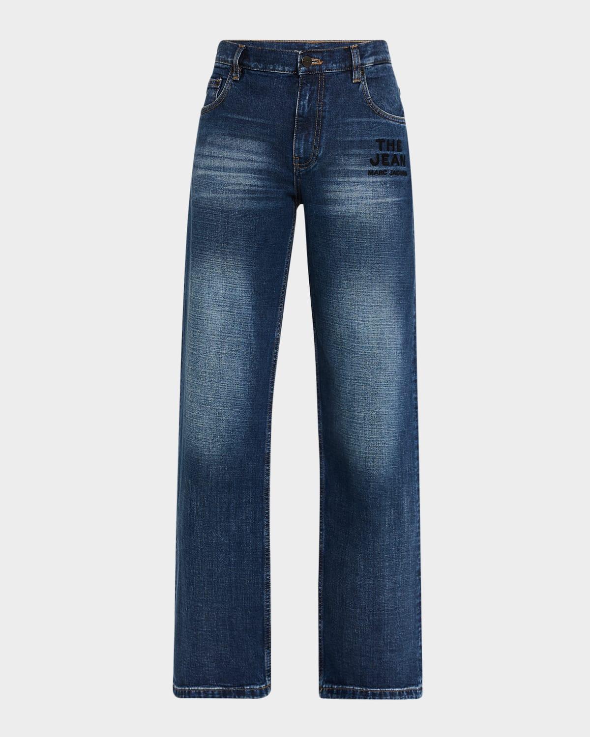 the jean straight-leg pants