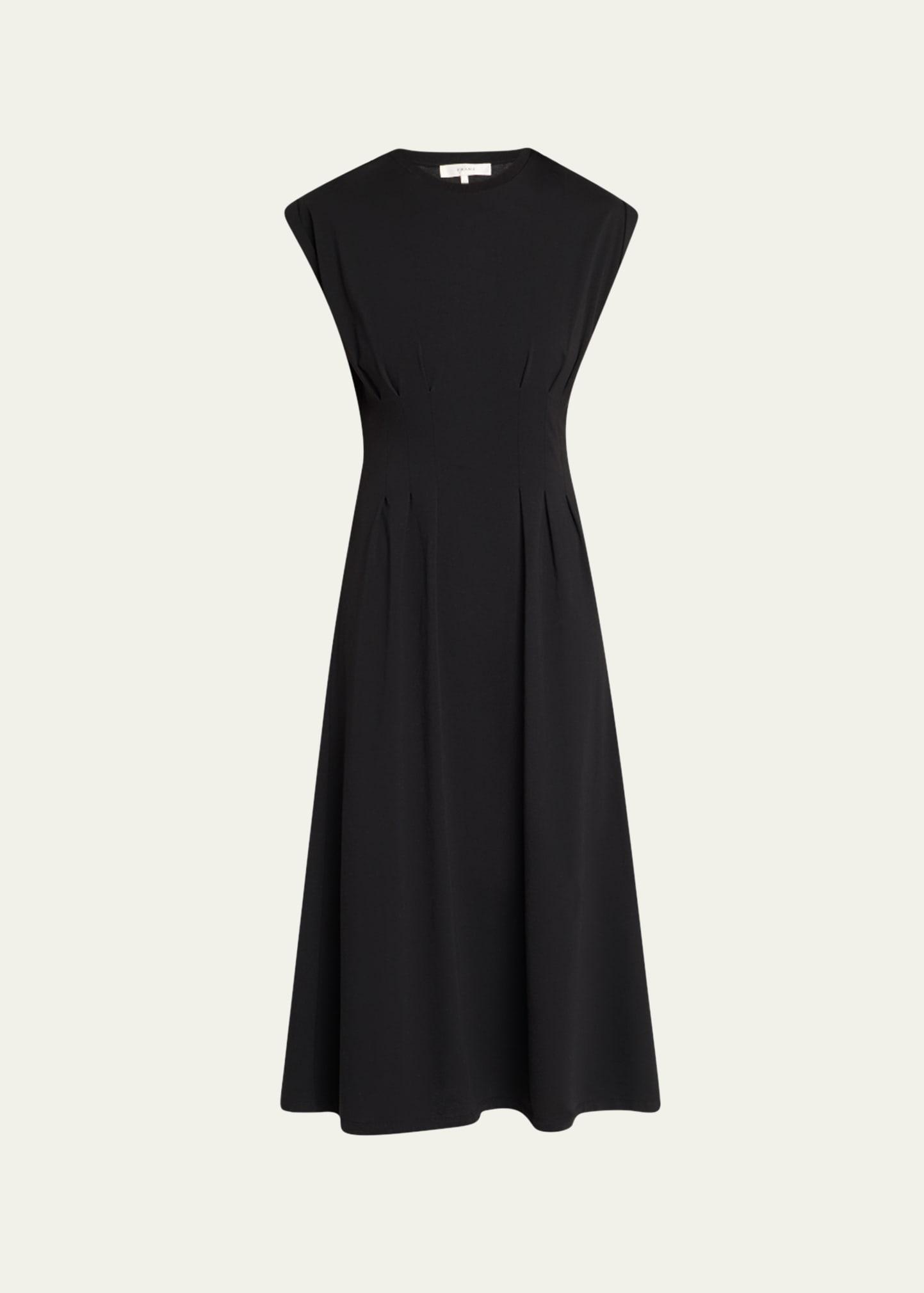 the jersey nipped midi dress