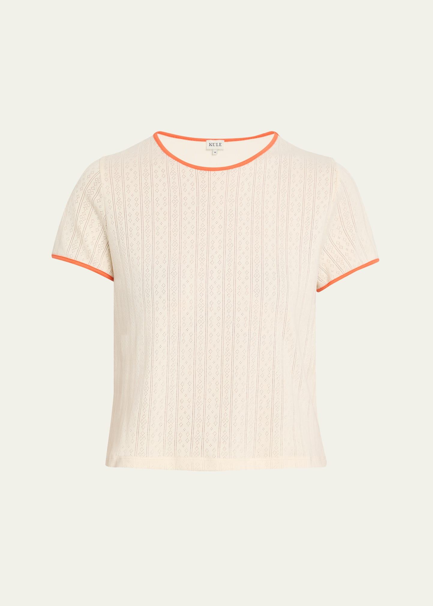 the kara pointelle-knit t-shirt