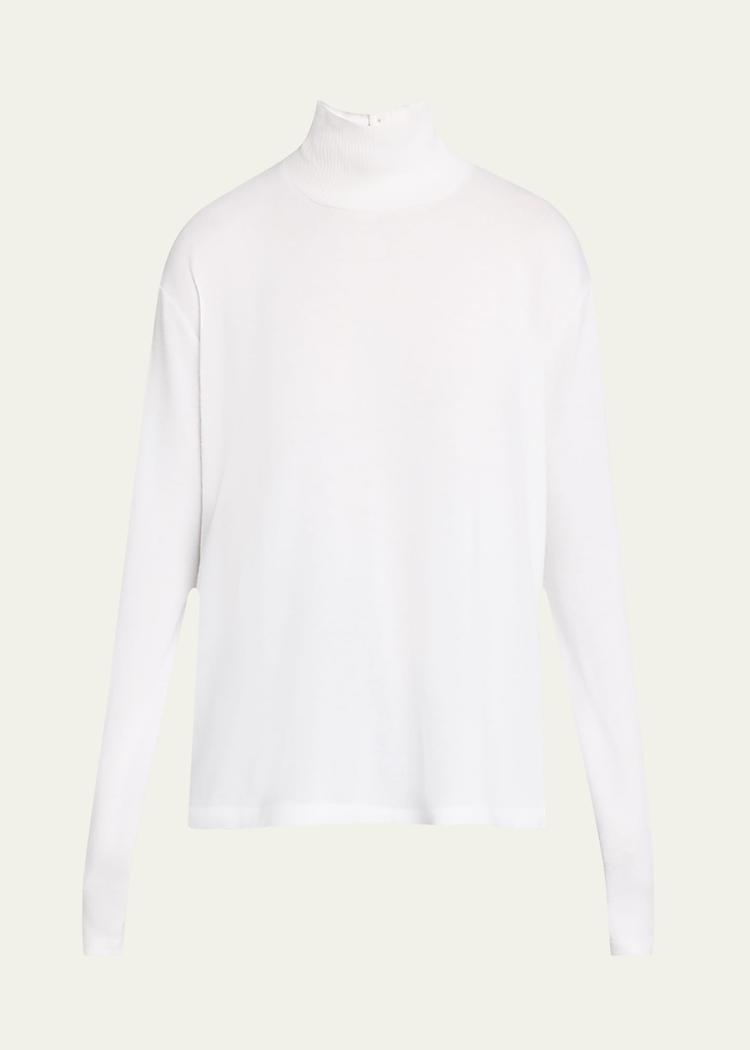 the knit boxy turtleneck top