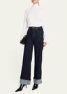 the knit boxy turtleneck top