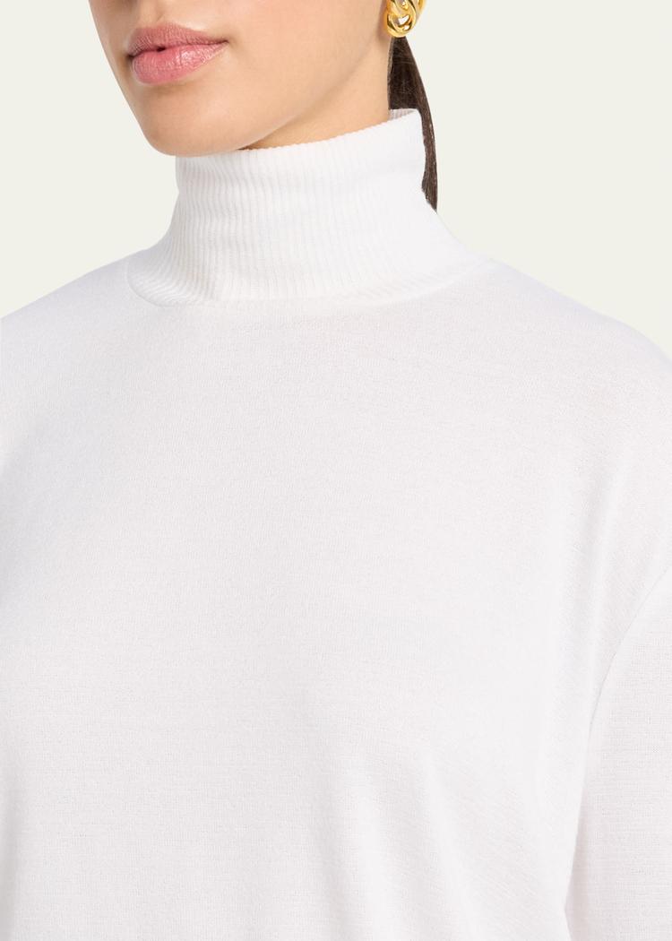 the knit boxy turtleneck top