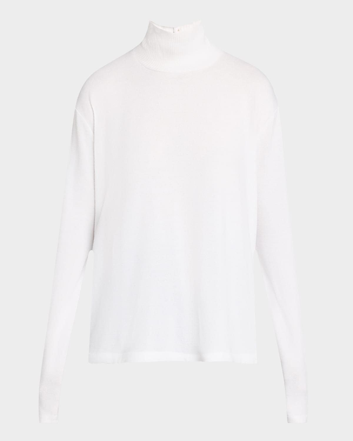 the knit boxy turtleneck top