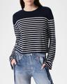 the knit stripe boxy long-sleeve tee