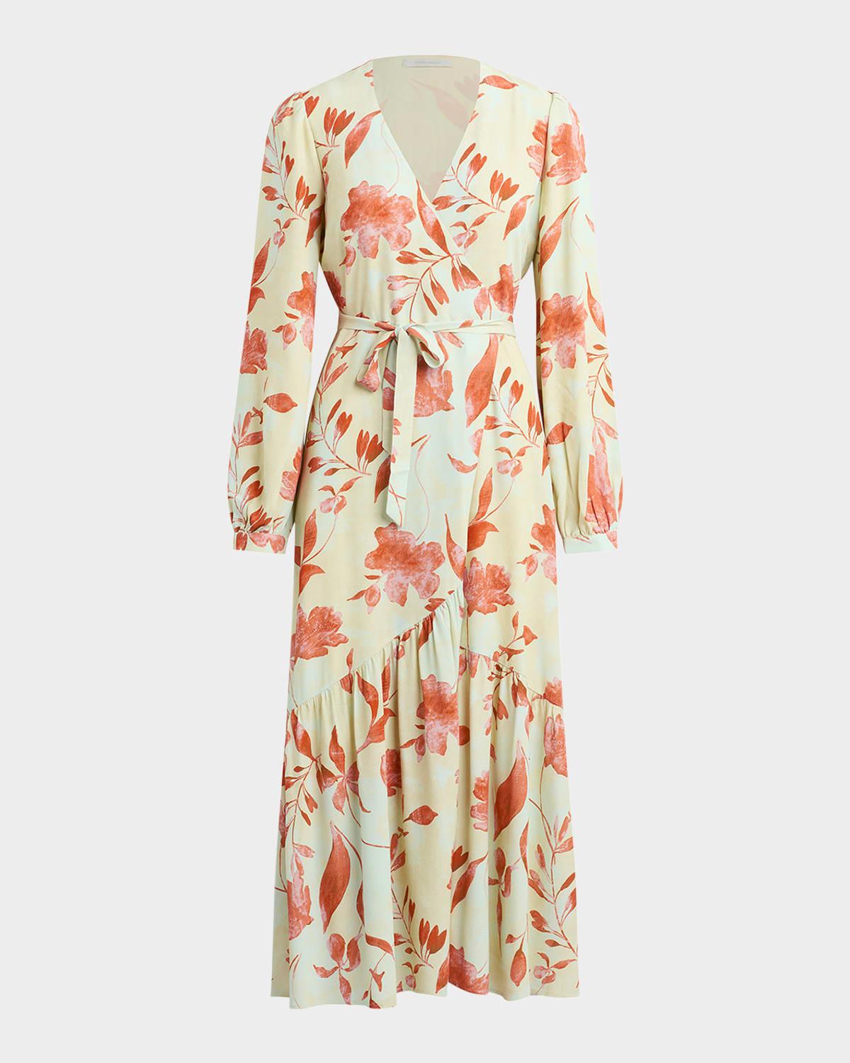 the lady like wrap midi dress