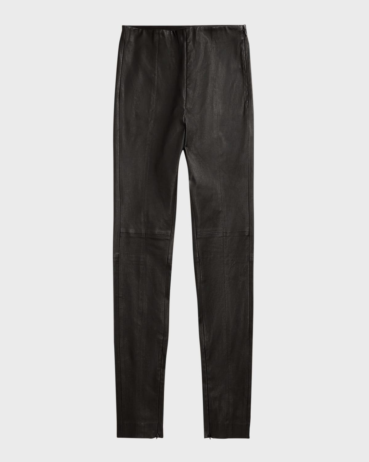the lambskin side-zip pants