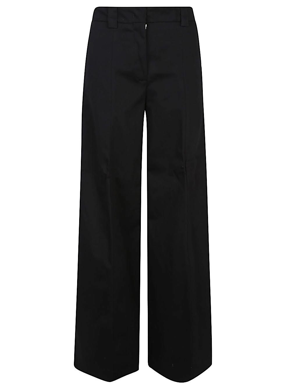 the latest trousers black cotton elastane - women
