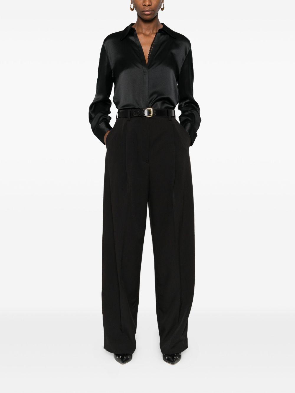 the latest trousers black fabric - women