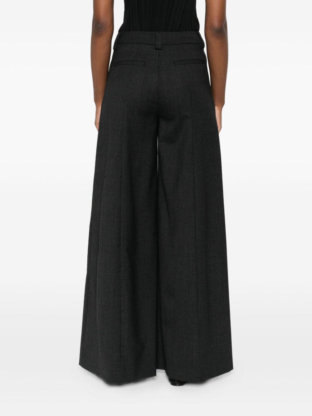 the latest trousers black polyester - women