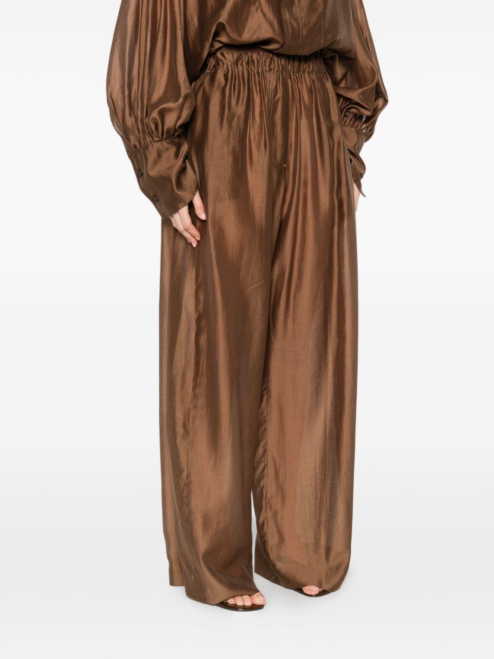 the latest trousers brown lyocell - women
