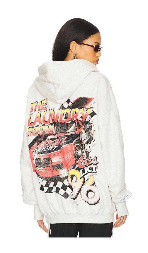 the laundry room 96 coors light racing hideout hoodie in grey.