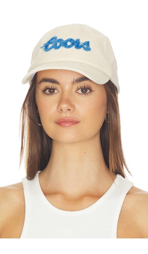 the laundry room coors denim papa cap in cream.