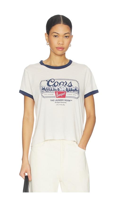 the laundry room coors rocky mountain crest tee in beige,navy.