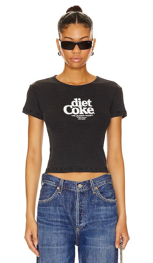 the laundry room diet coke baby tee in black.