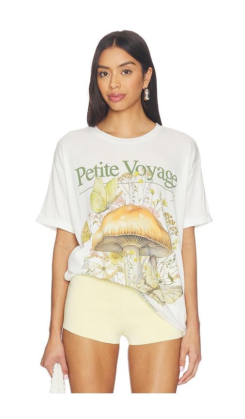 the laundry room petite voyage oversized tee in white.