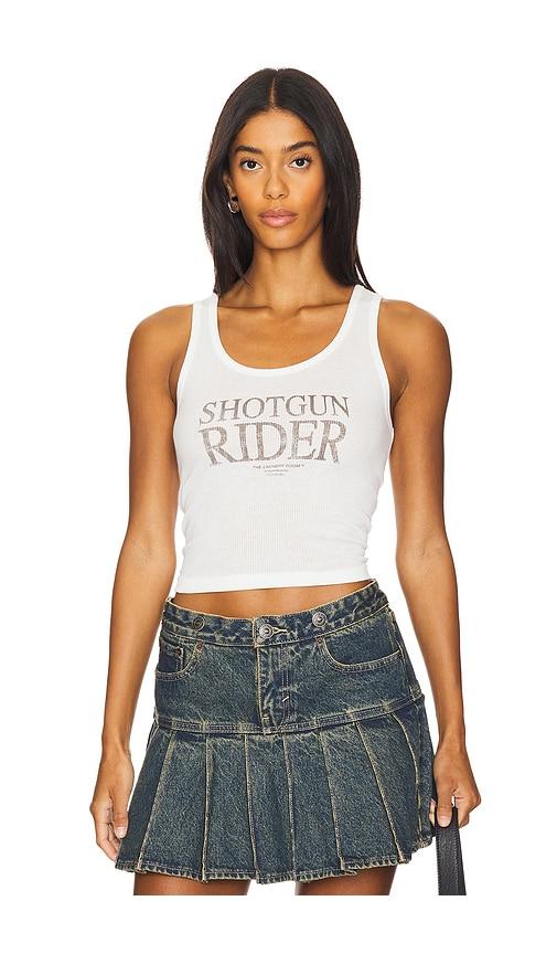 the laundry room shotgun rider rib tank in white.