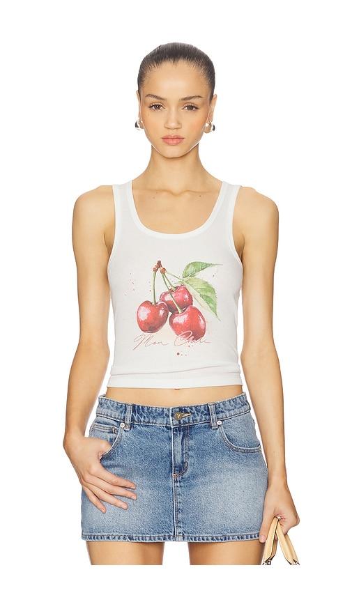 the laundry room x revolve mon cheri rib tank top in white.