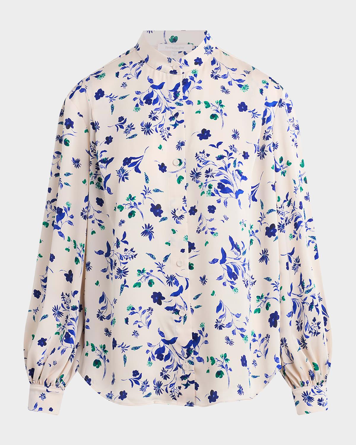 the lauren button-front top
