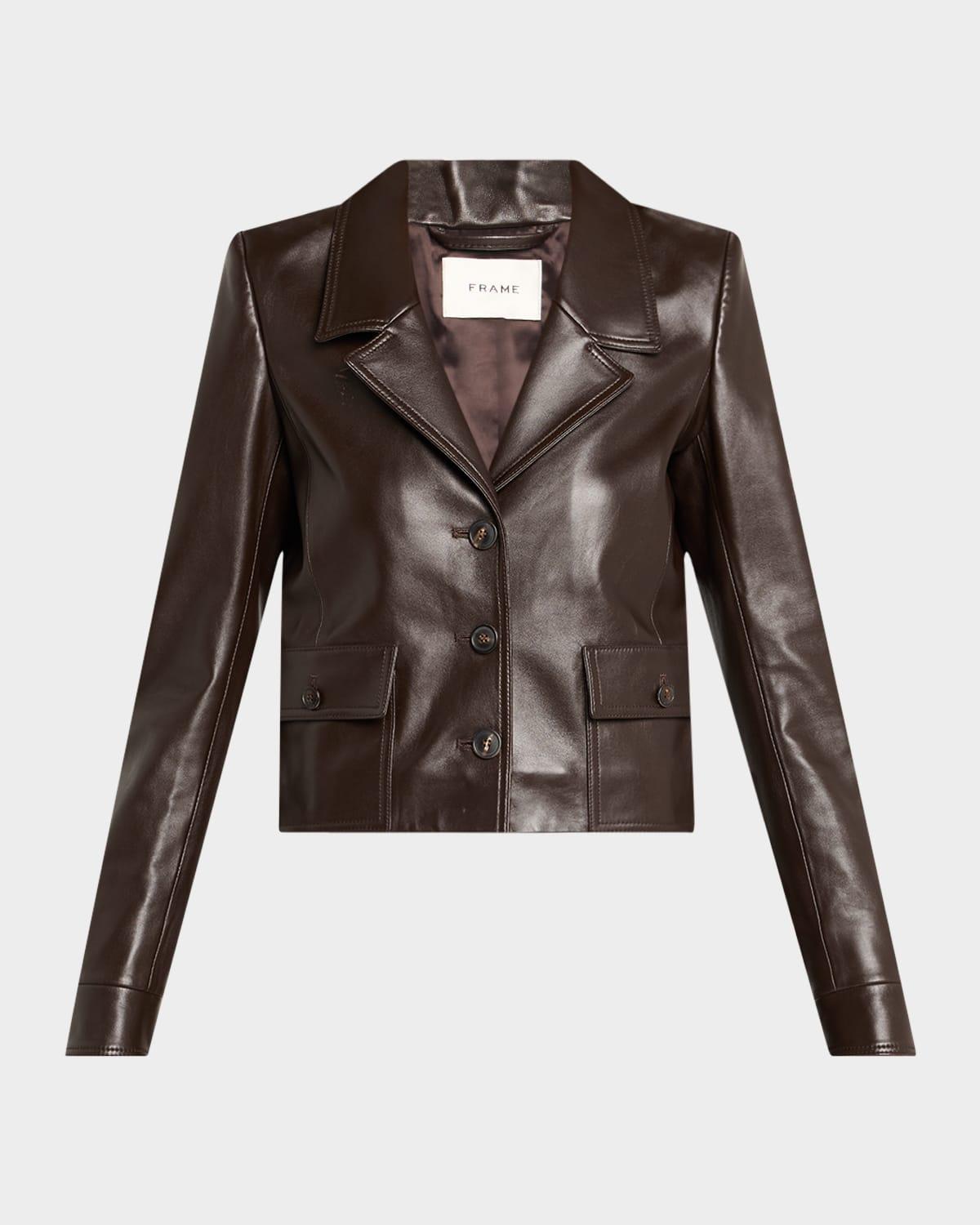 the leather cuffed jacket