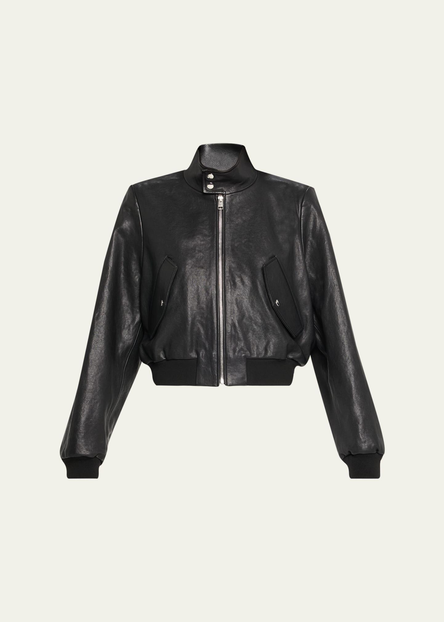 the leather harrington bomber jacket