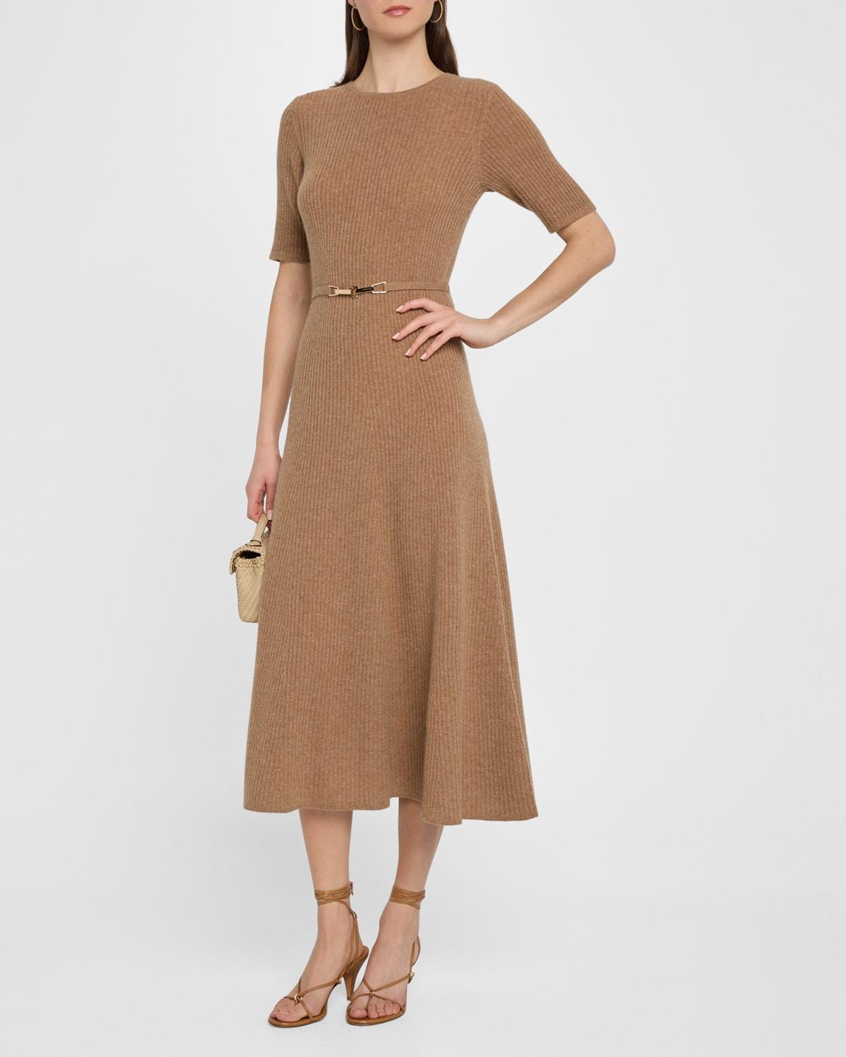 the leith ribbed cashmere midi sweater dress