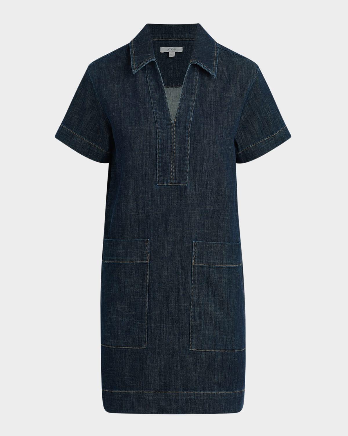 the lillian denim mini dress