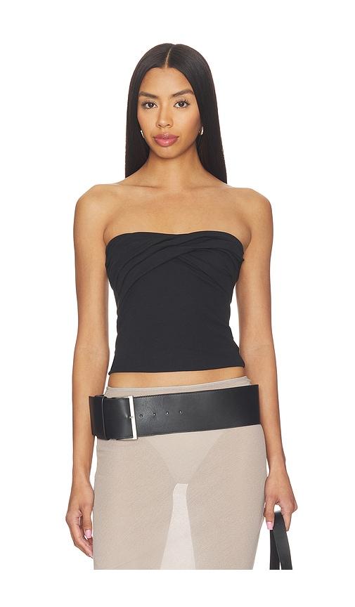 the line by k izzy tube top in black.