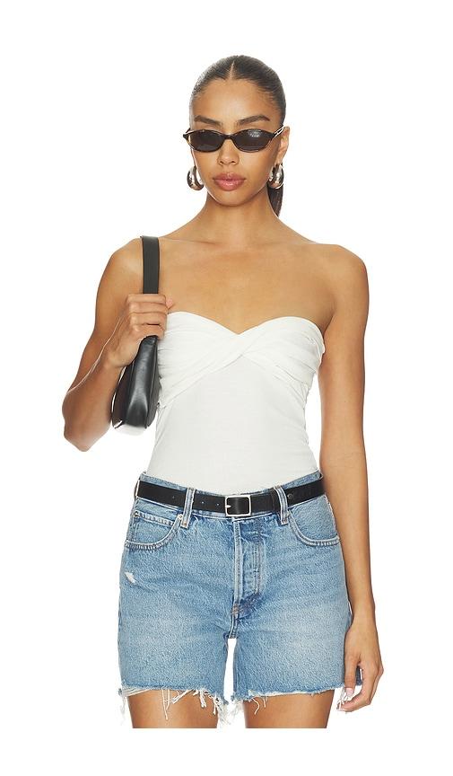 the line by k izzy tube top in white.