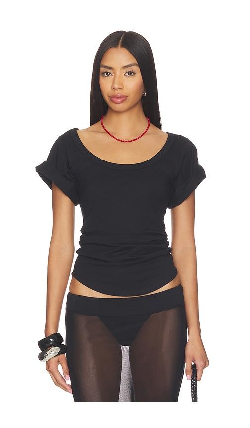 the line by k maya t-shirt in black.