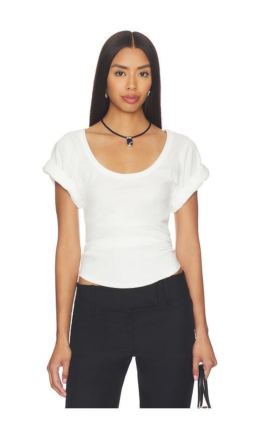 the line by k maya t-shirt in white.
