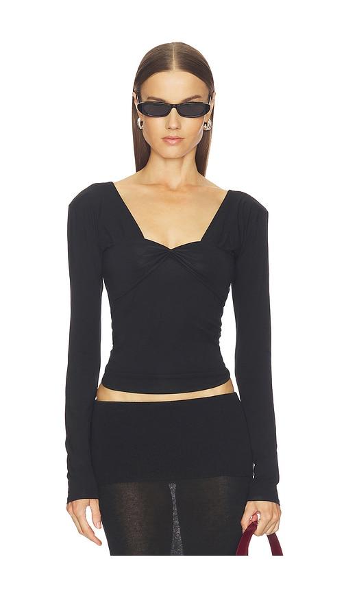 the line by k rian top in black.