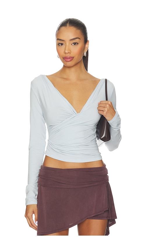 the line by k umi top in baby blue.