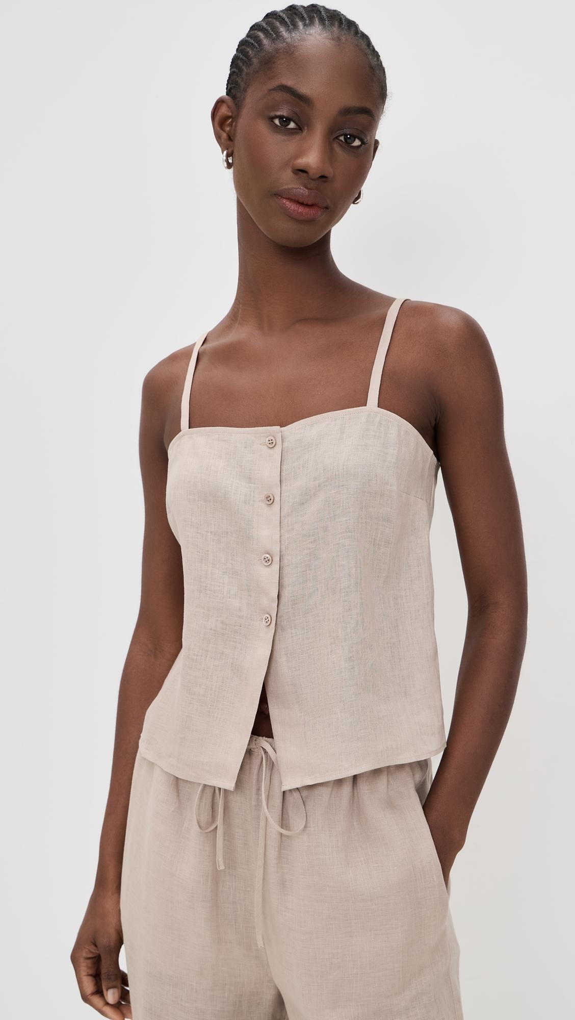 the linen button cami