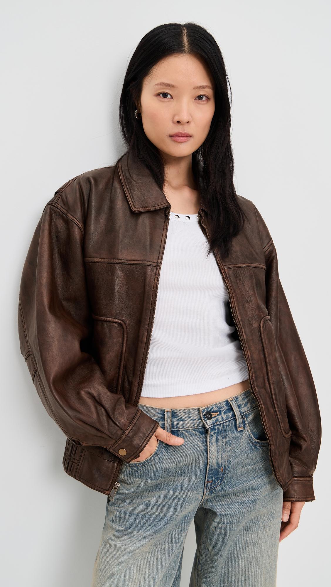 the luca leather bomber jacket