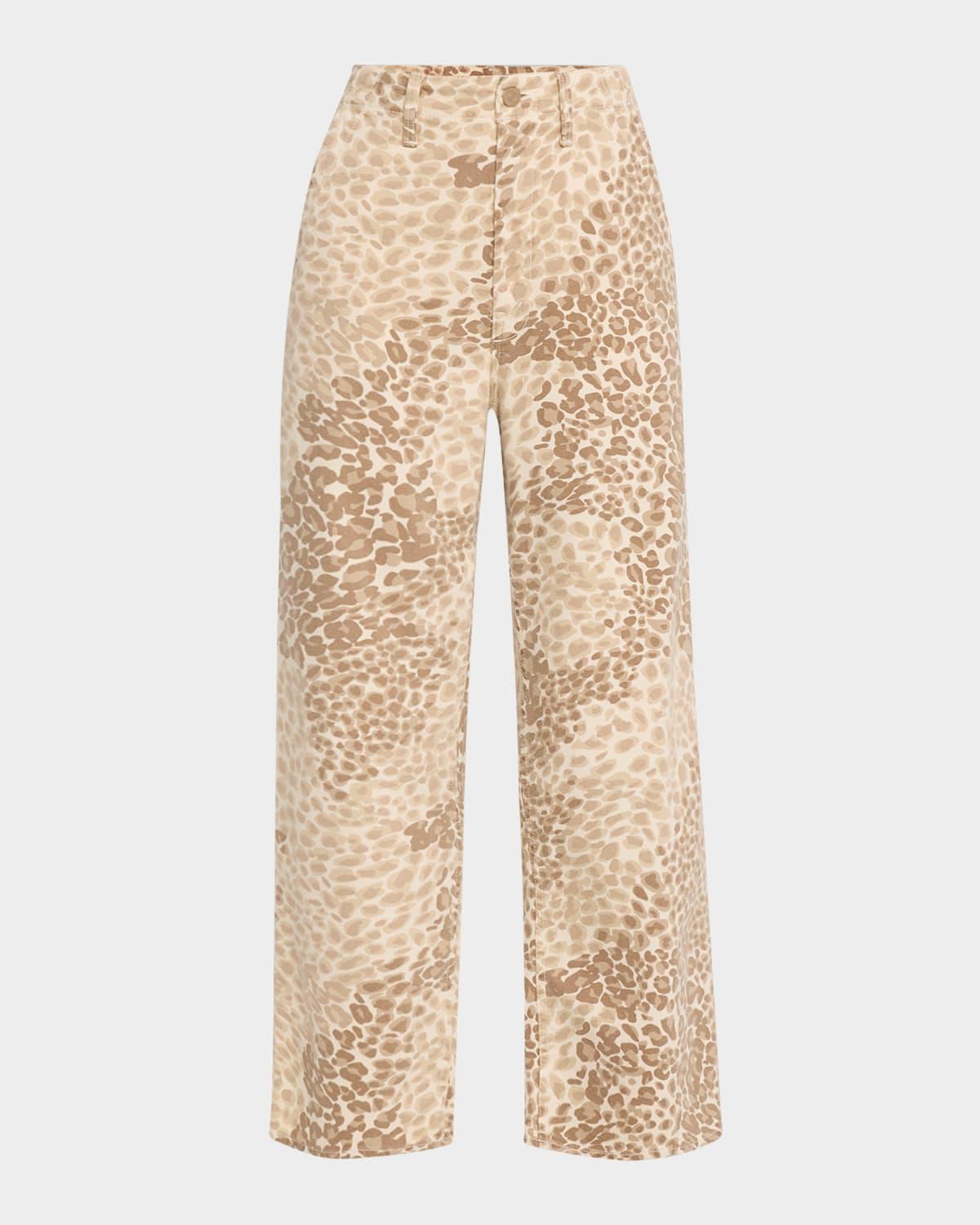 the major zip ankle leopard jeans
