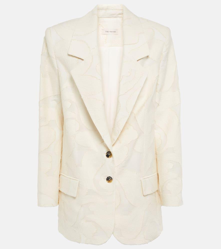 the mannei caen jacquard cotton blazer