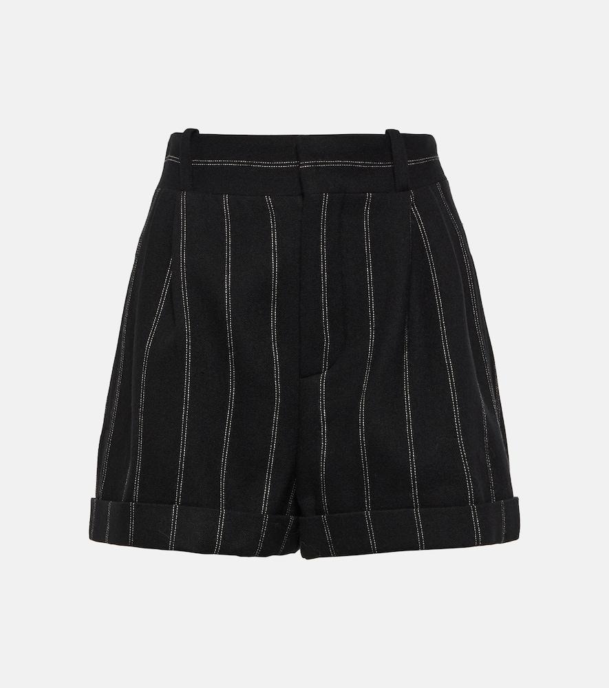 the mannei kudebi pinstripe wool shorts
