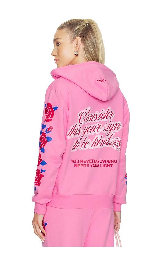 the mayfair group be kind classic hoodie in pink.