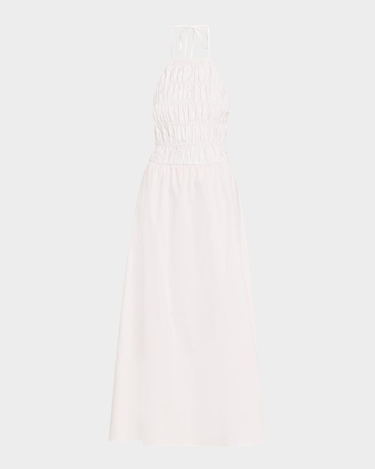 the meira halter midi dress