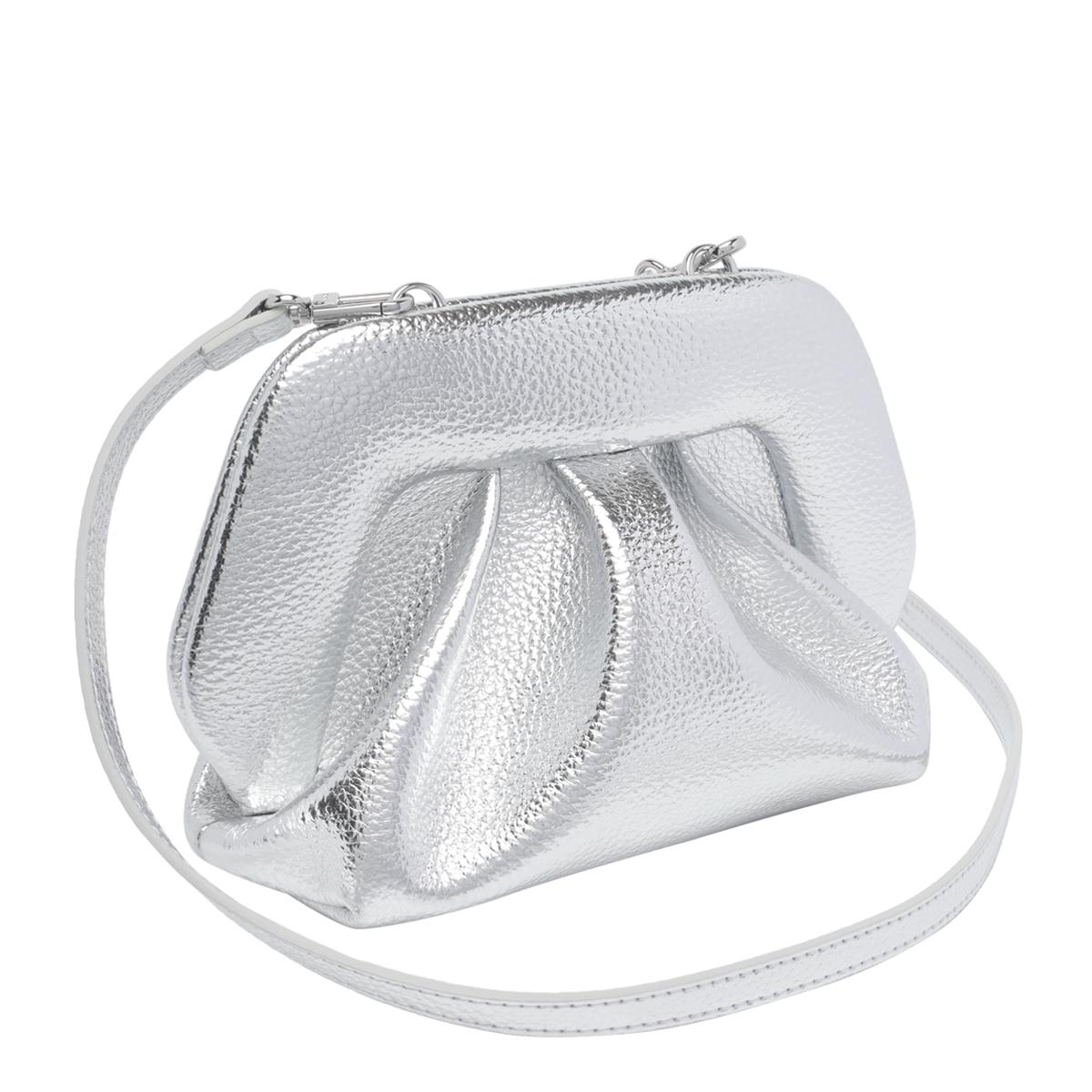 the moire' the moire bags silver vegan fabric - women