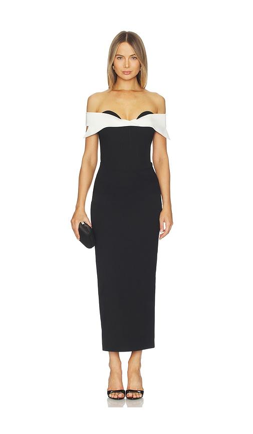 the new arrivals by ilkyaz ozel jacqueline dress in black,white.