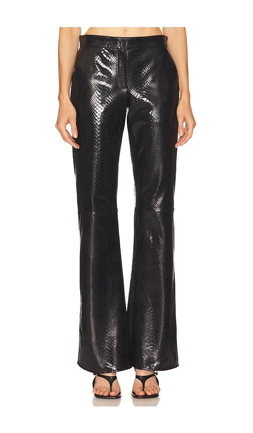 the new arrivals by ilkyaz ozel lenny leather pant in black.