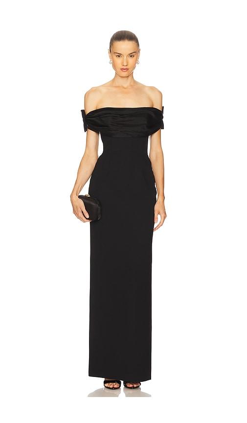 the new arrivals by ilkyaz ozel livia maxi dress in black.